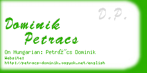 dominik petracs business card